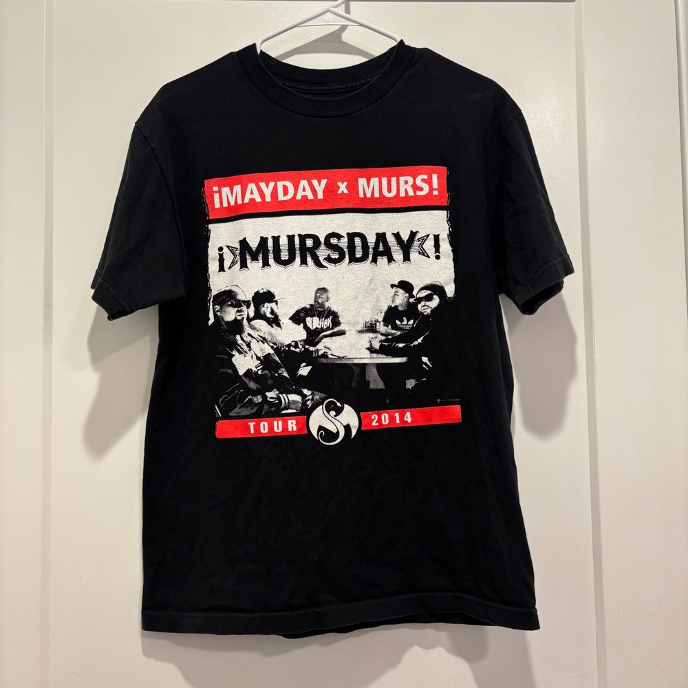 Strange Music Mursday Tour 2014 T-Shirt Mayday x Murs Black Mens Medium